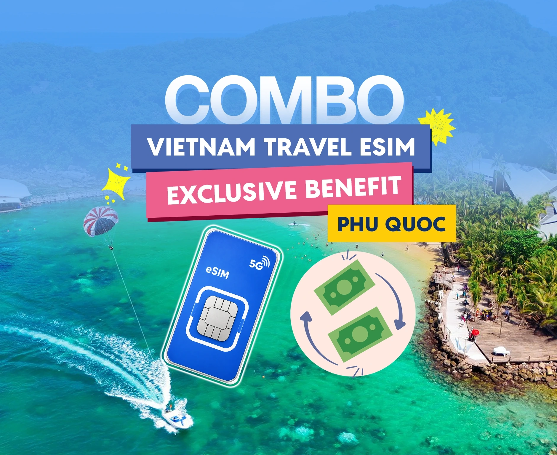 [Combo] Vietnam Travel eSIM + Exclusive Benefit at Phu Quoc